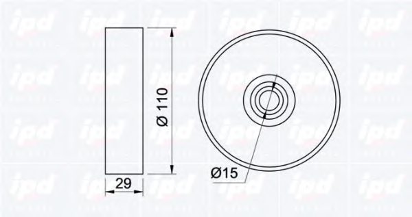 IPD 14-0689 Tensioner Pulley, v-ribbed belt